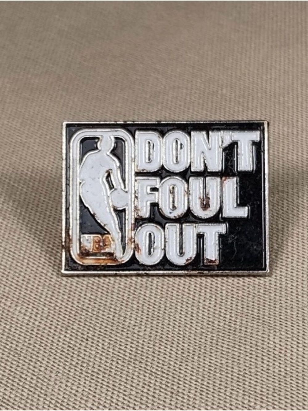 Vintage NBA "Don't Foul Out" Lapel Pin